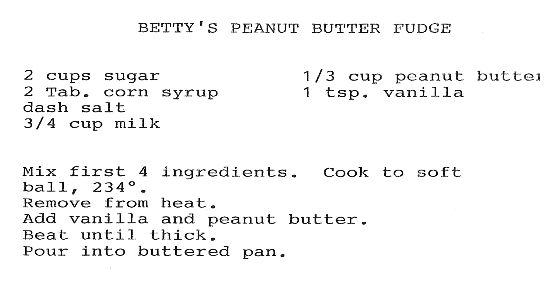 Bettys Peanut Butter Fudge Image